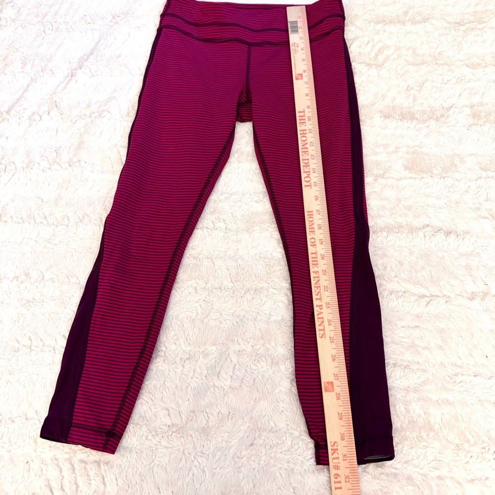 Lululemon Run: Pace Tight Size 6 – Hyper Stripe Bordeaux Drama/Bumble Berry - Picture 7 of 8
